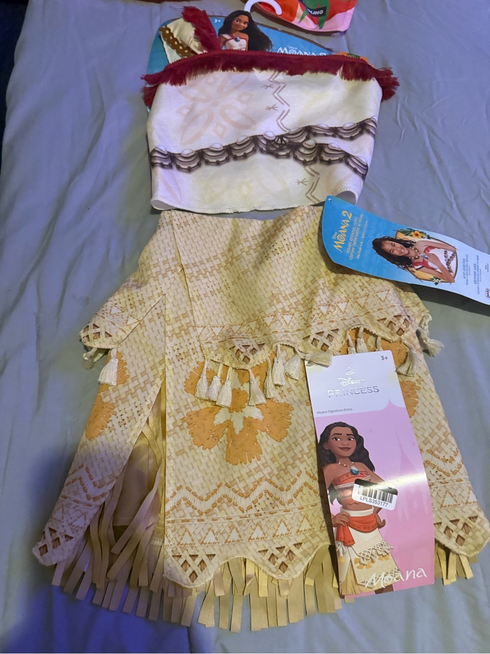 Prince Girls' Cream & Maroon Moana-Style Dress